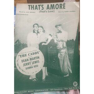 That's Amore (That's Love), movie sheet Dean Martin, Jerry Lewis & Donna Reed